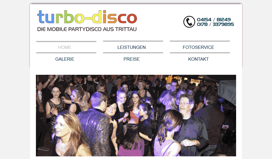 Die alte Website von 2015
